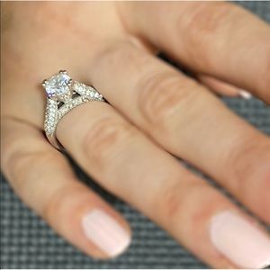 14k white gold engament ring